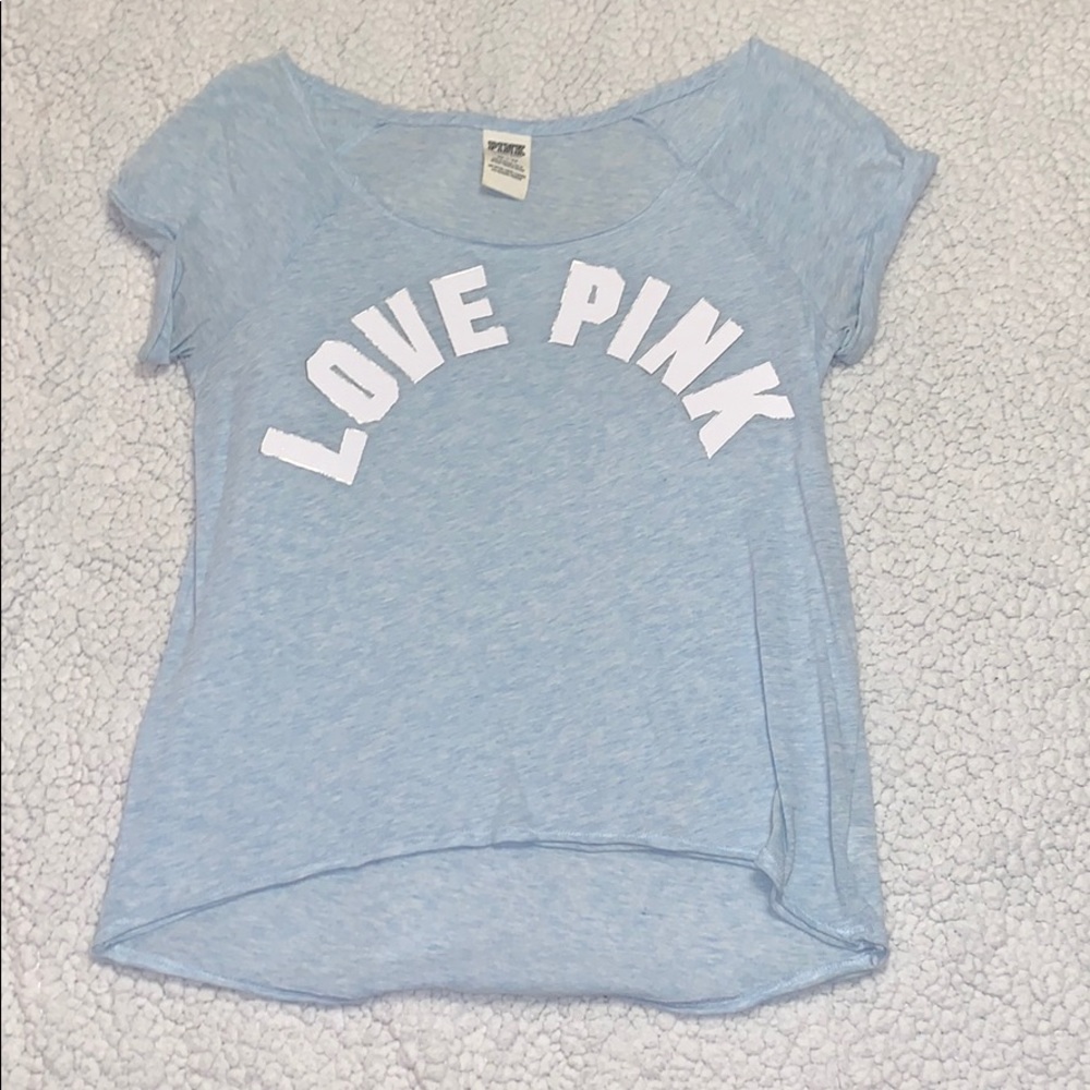 Baby blue PINK shirt.